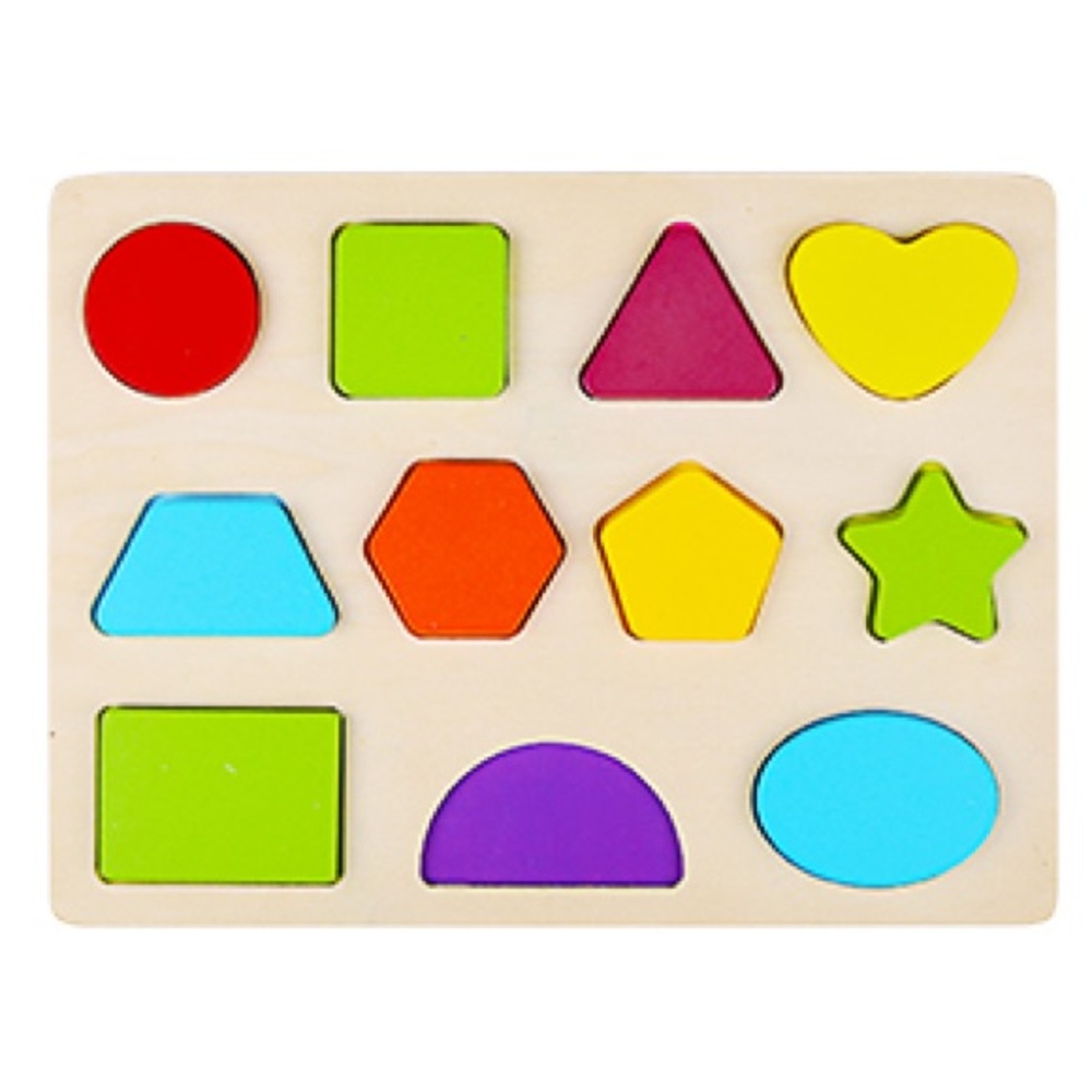 Colorful Wood Shape Sorting Learning Puzzle for Kids New Sealed